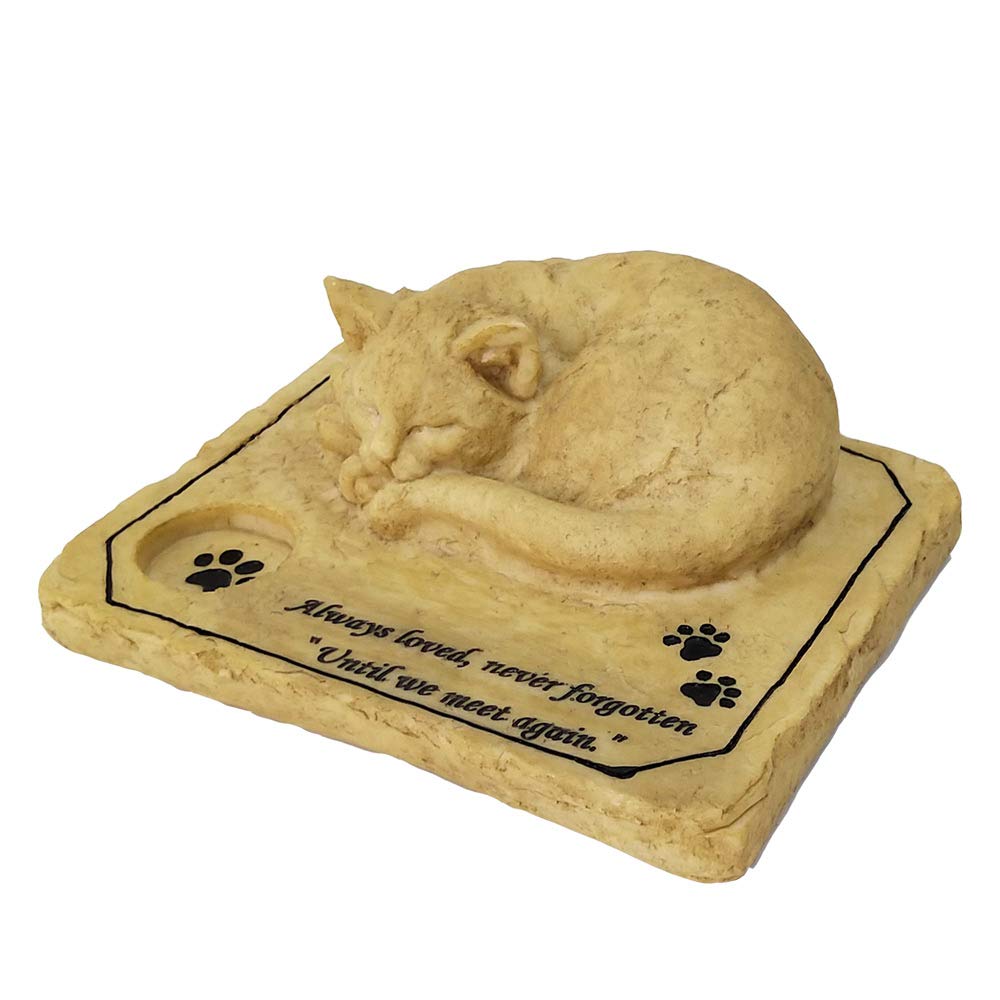 Mildahjoy Jhp Pet Memorial Stone Marker For Cat, 3D Cat Garden Stone, Cat Grave Marker Stone Headstone Tombstone,Cat Sympathy Gi